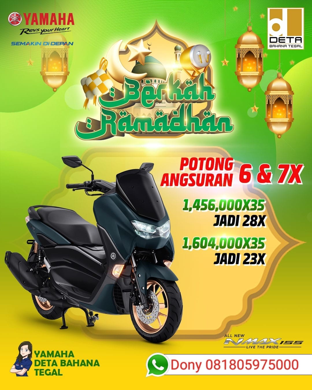 Promo Berkah Ramadhan Yamaha Deta Potong Angsuran 4 hingga 12 kali