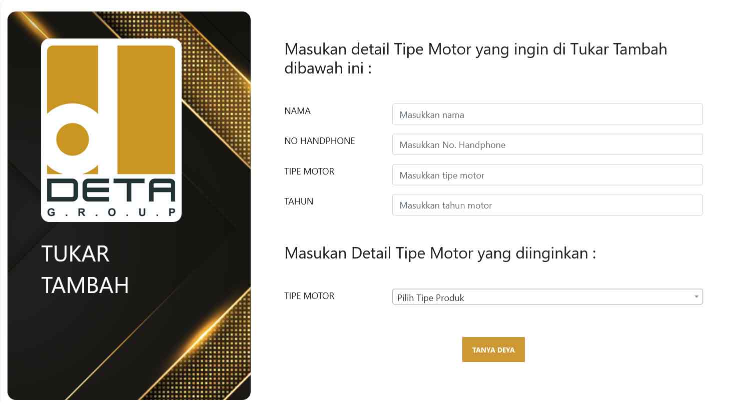 Tukar Motor Lama dengan Motor Impian di Yamaha Deta