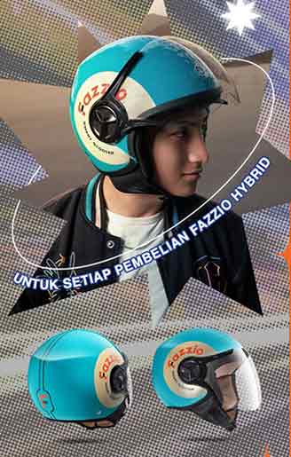 Gratis Helm Standard dengan Desain Spesial Pembelia Yamaha Fazzio Hybrid