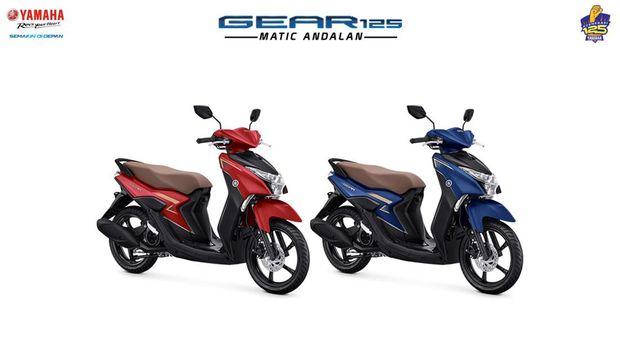 Yamaha Gear 125 2024 Warna Matte Blue dan Matte Red